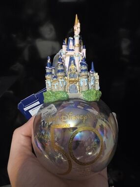 Walt Disney World 50th Anniversary Castle Ornament - Pink & Blue